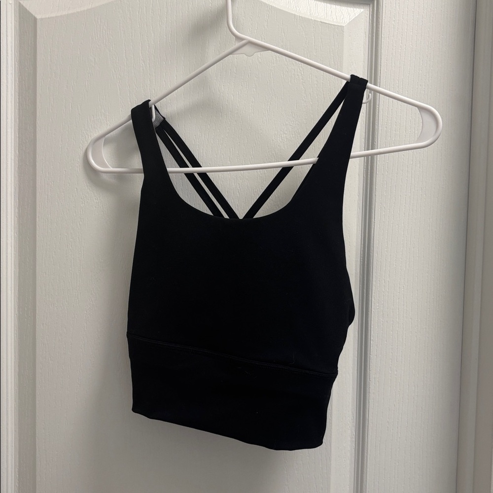 Black Strappy Crop Top